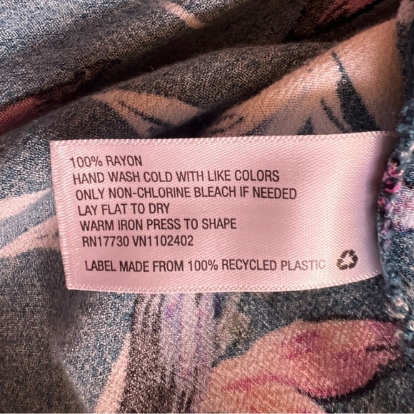 Xhilaration Floral Shoulder Off Dress, Size M Open , Tie One Button Summer Beach - Picture 15 of 16